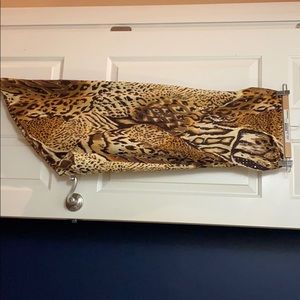 Cheetah animal print strapless angular dress